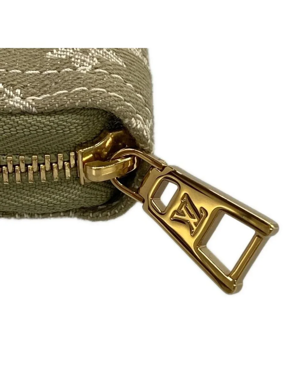 Louis Vuitton Wallet Monogram Denim Zippy Khaki